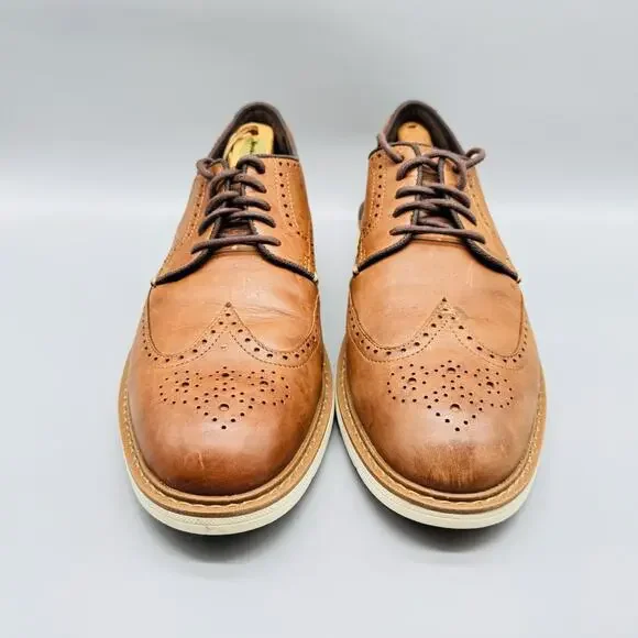 Cole Haan Shoes Mens 11 Brown Leather OriginalGrand Wingtip Oxford Brogue Dress